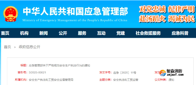应急管理部〔2025〕11号文：严格规范安全生产执法行为